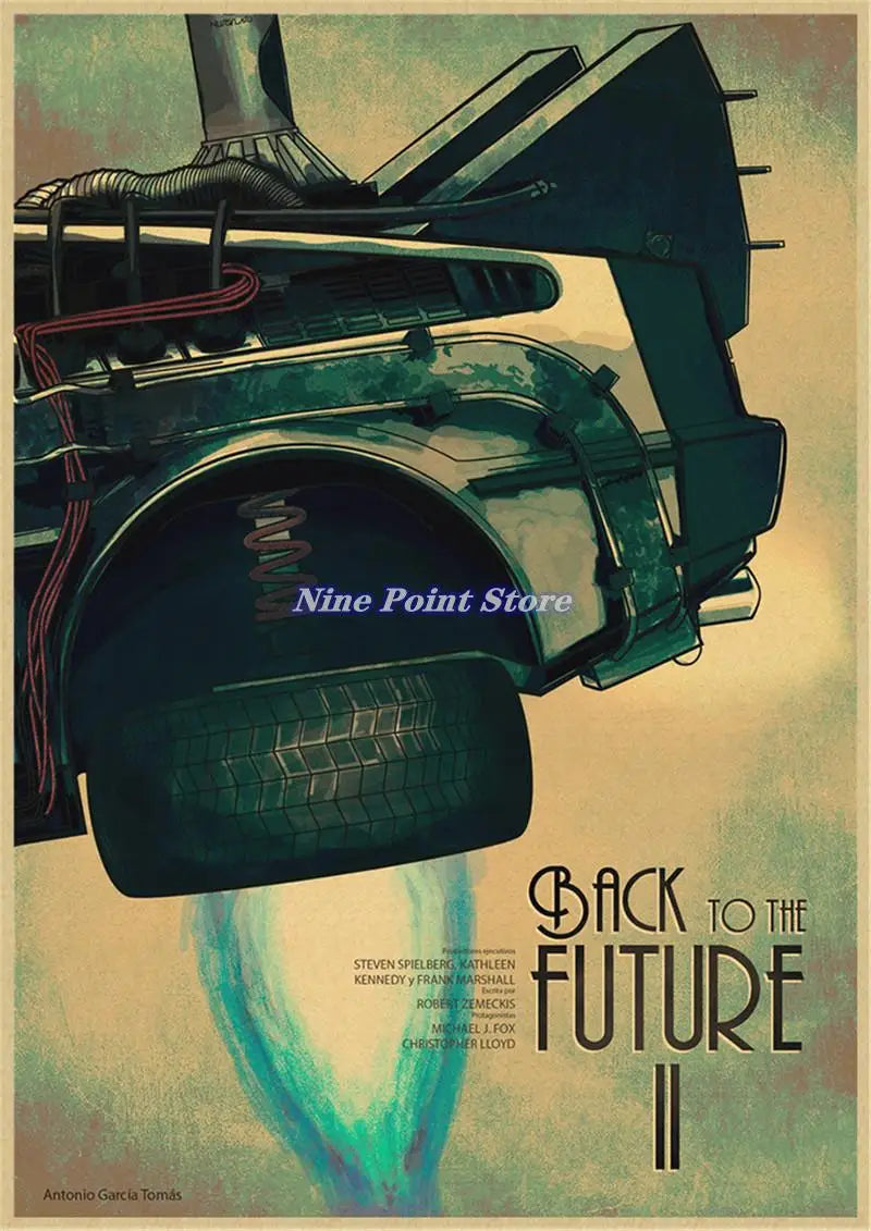 Back to The Future Retro Kraft Poster Decorative DIY Wall Canvas Sticker Home Bar Art Posters Decor
