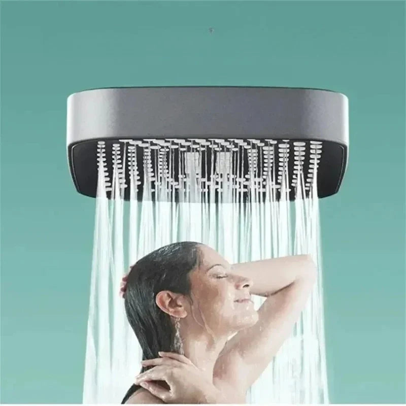 Adjustable 3-Mode High Pressure Shower Head Large Flow Water Saving Rainfall Shower Mixer Bathroom Accessory