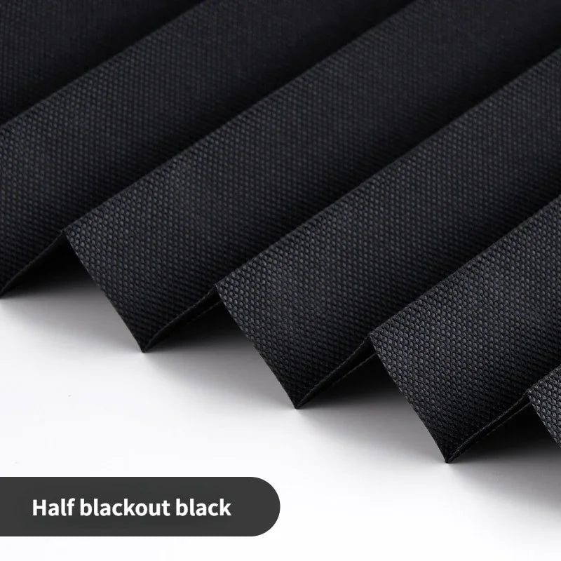 Self-adhesive Pleated Blinds, for Bathroom, Balcony Shades Half Blackout.