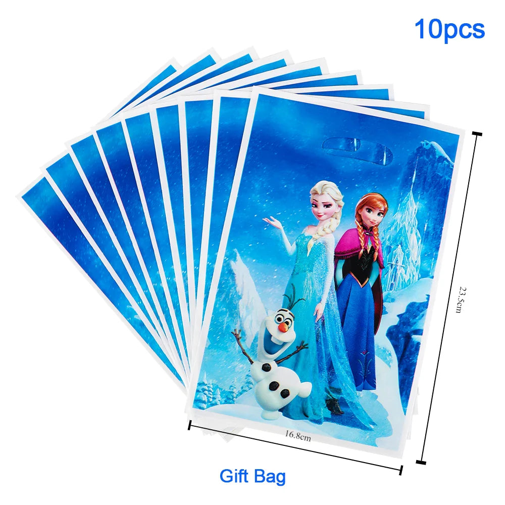 Frozen Anna Elsa Princess Birthday Party Decorations Balloon Disposable Tableware Party Supplies