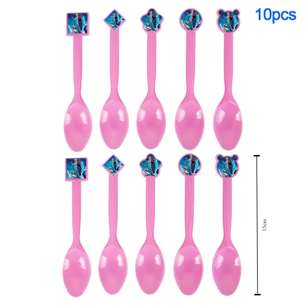 Frozen Anna Elsa Princess Birthday Party Decorations Balloon Disposable Tableware Party Supplies