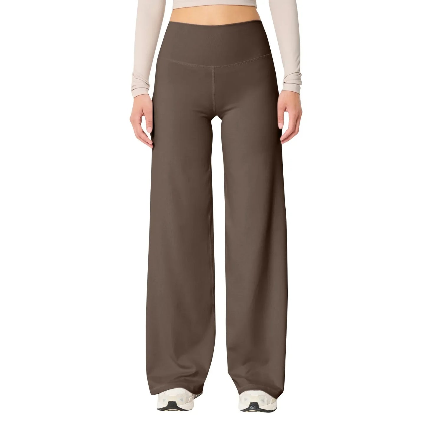 Casual Clothes Yoga Pants For Women High Waist Workout Leggings Stretchy Pants With Pockets Solid Soft Sweatpants For Women