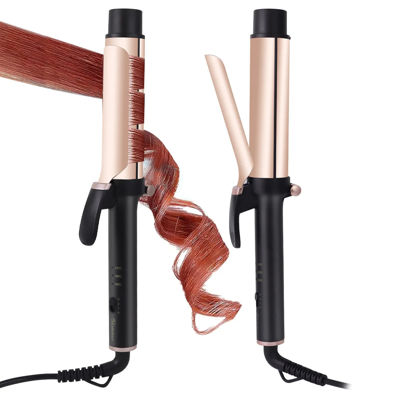 Hatteker 36mm Large Curling Iron Wave Hair Setter for Bangs And Home Use Egg Roll Hair Styler Compact Size for Easy Handling