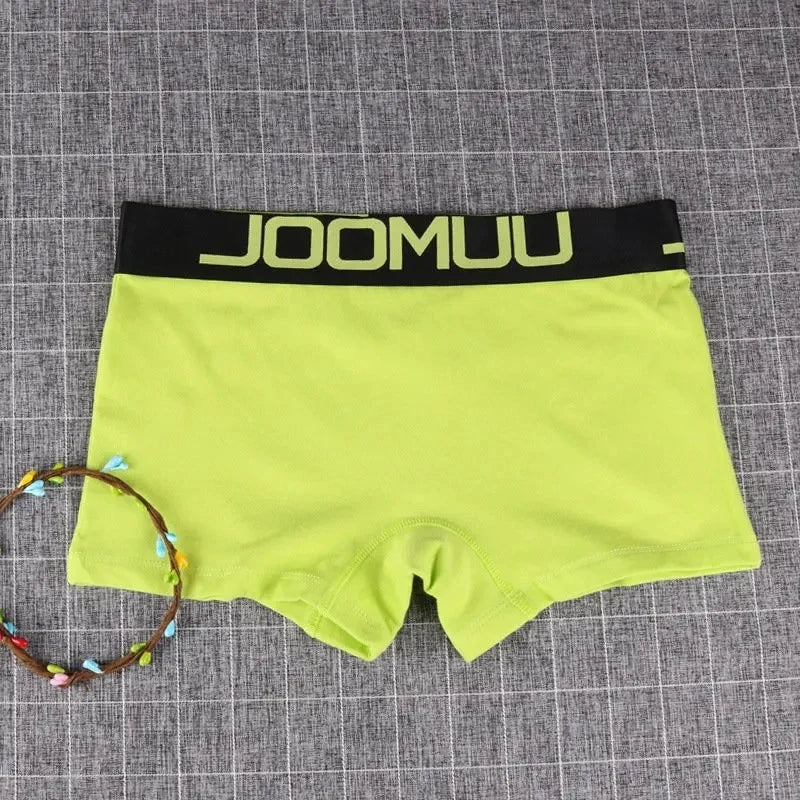 Popular Solid Women's Cotton Panties Boxer Underwear Ladies Breathable Letter Belt Briefs Sexy Sports Female Knickers Boyshorts