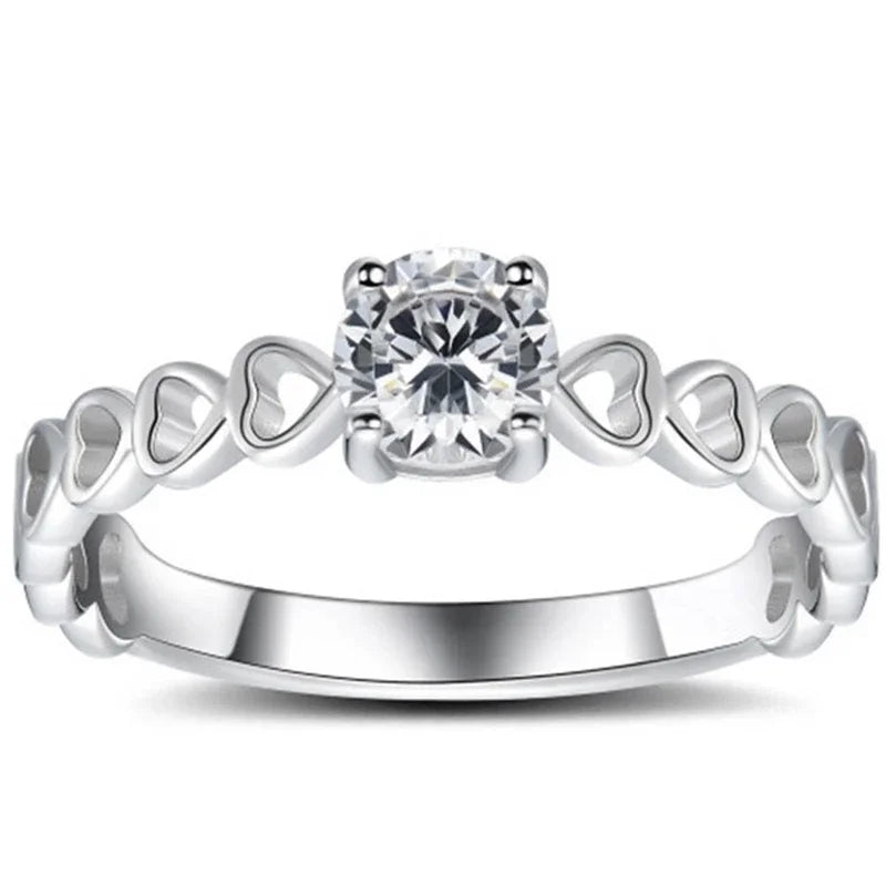 Milangirl Women's Jewelry Micro Pave Cz Zircon Crystal Wedding Band Eternity Stacking Ring Fashion  Anniversary Band