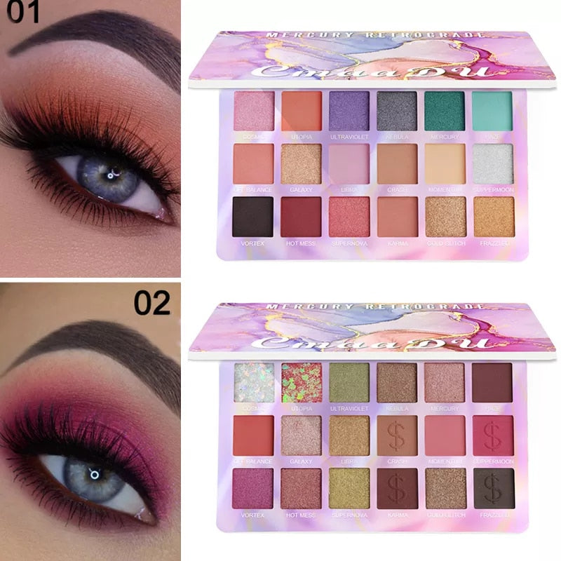 NEW Colors Shinny Eyeshadow Palette Matte Shimmer Eye Shadow Waterproof Glitter Eye Cosmetics New Makeup Beauty Product Hot Sale