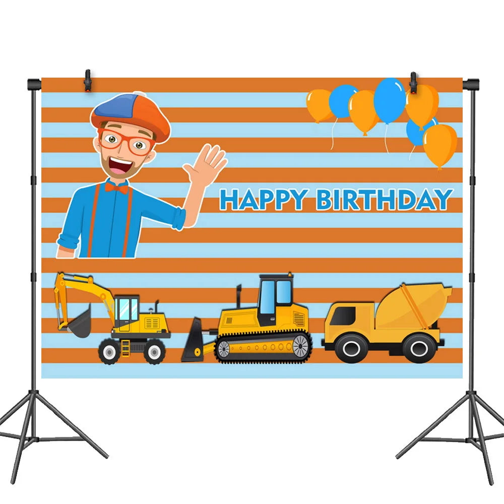 Bli-Ppi-Toy Theme Party Supplies Disposable Set Background Balloon Banner