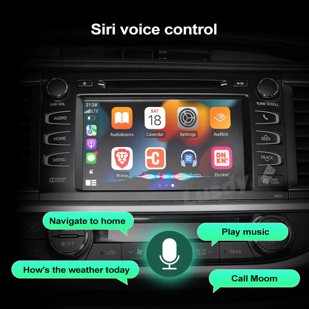 Wireless Apple Carplay Module for Toyota Touch2 Entune2.0 Corolla Yaris RAV4 Camry Tundra Alphard Sequoia Android Auto Interface