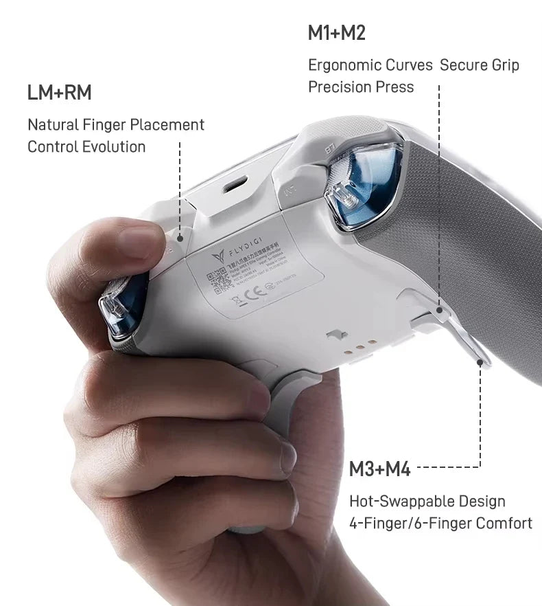 Flydigi Controller Gamepad Wireless Gamepad for PC /Switch/Phone/TV/Tablet Computer,Charging Dock with Cool RGB Screen