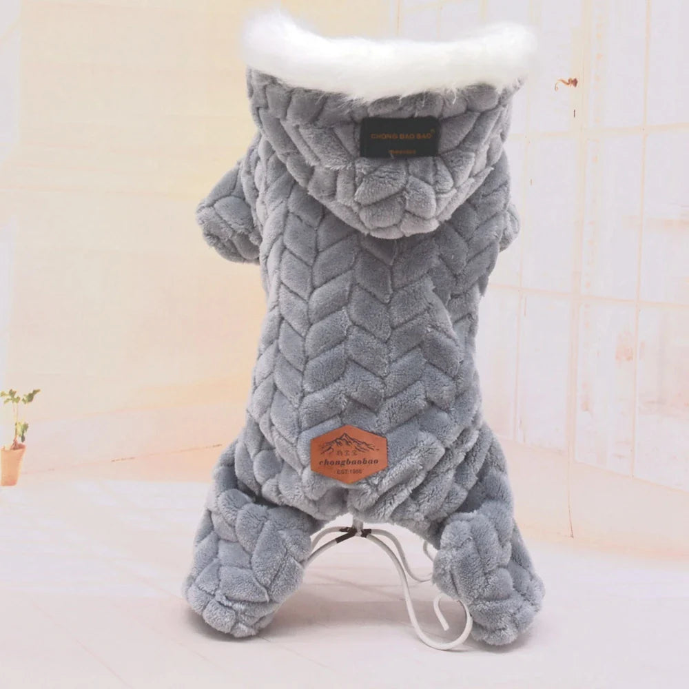 Pet Dog Clothes Winter Warm Fleece Dogs Jumpsuits Pet Clothing for Small Dogs Puppy Cats Hoodies Jacket Chihuahua Yorkshire Coat