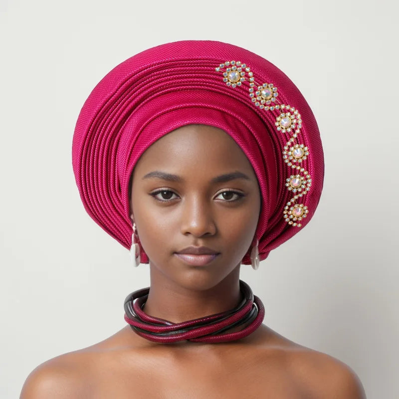 African Head tie Turbans for Women Muslim Headwear.
