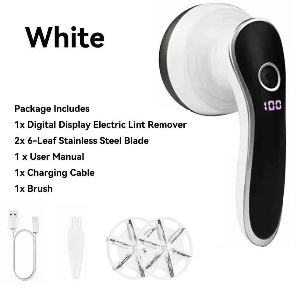 Rechargeable Electric Lint Fabric Shaver Remover With Digital Display