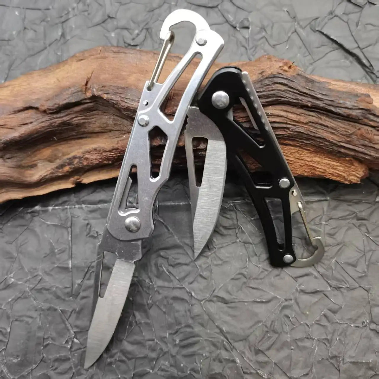 Stainless Steel Sharp Folding Blade Knife Wooden Handle Outdoor Camping Portable Pocket Fruit Cutter Keychain Knife For Survival