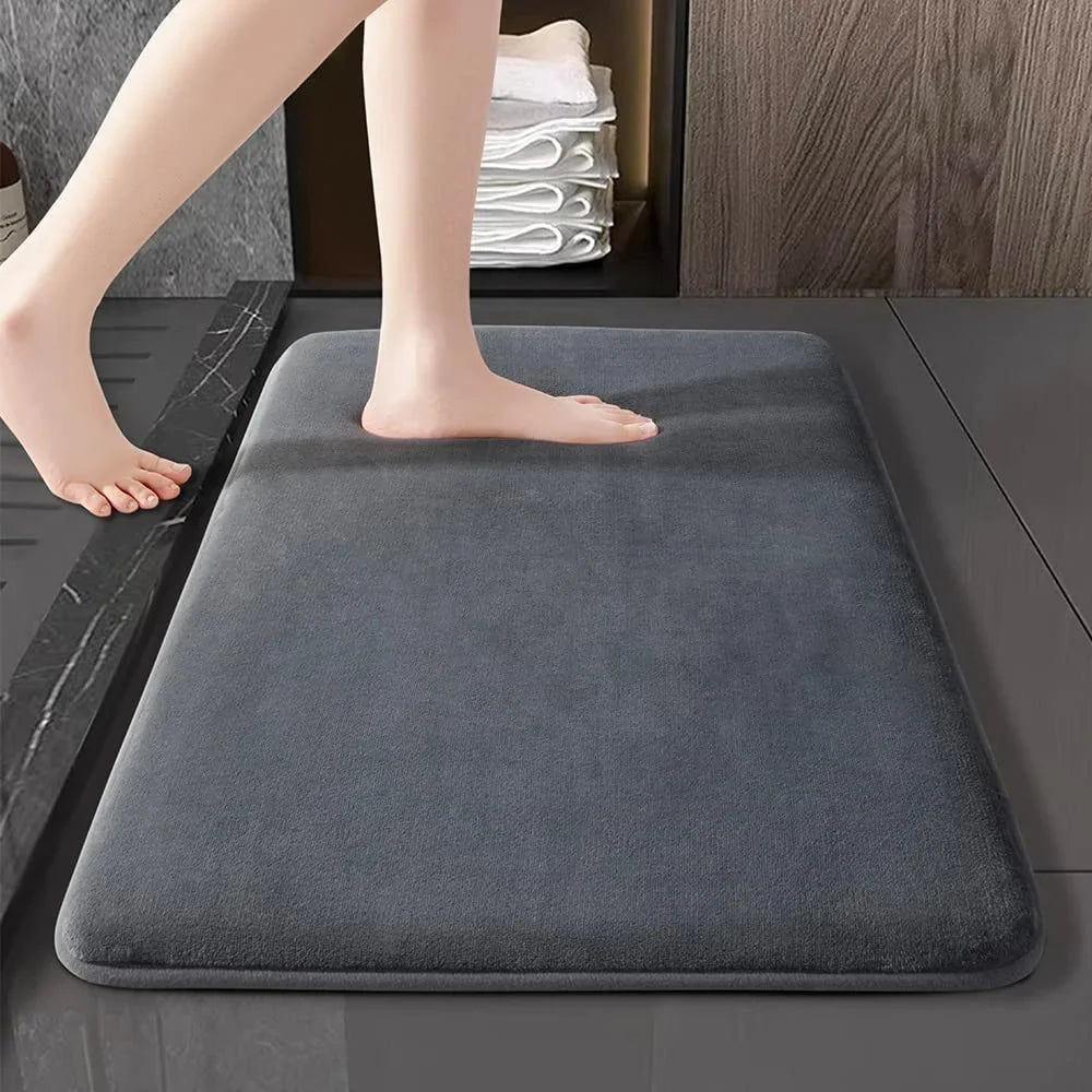 Super absorbent floor mat, anti slip coral velvet door mat