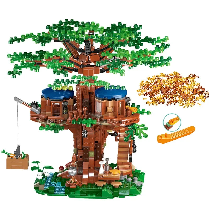 Mini Tree House Compatible 21318 Model Building Blocks Brick Compatible 21318 Toy Children's Birthday Gifts Christmas Home Deco