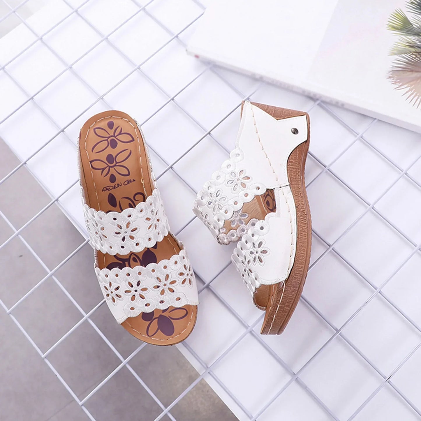 Womens Studded Sandals Size 8 Women Solid Slip On Casual Open Toe Wedges Comfortable Beach Shoes Sandals Slippers Heel Slides