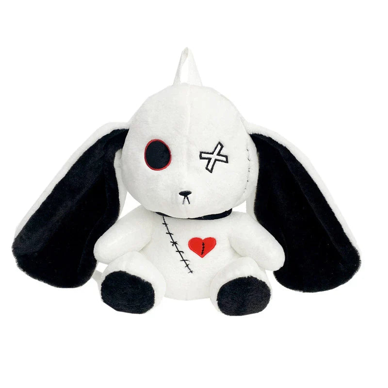 Kawaii Plush Rabbit Small Backpack Cute Gothic Stuffed Animal Purse Plushie Bag Nightmare Before Christmas Aesthetic Bunny Doll
