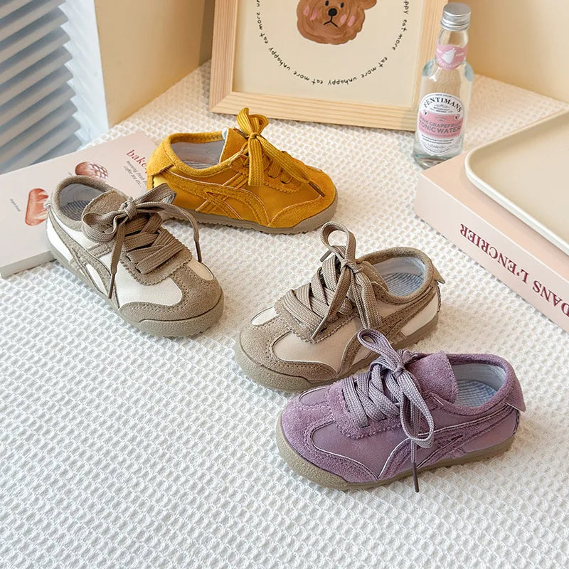 Children's Soft Soled Shoes Summer Spring and Autumn New Korean Version Girls' Retro Sports Shoes Boys' Flat Bottom