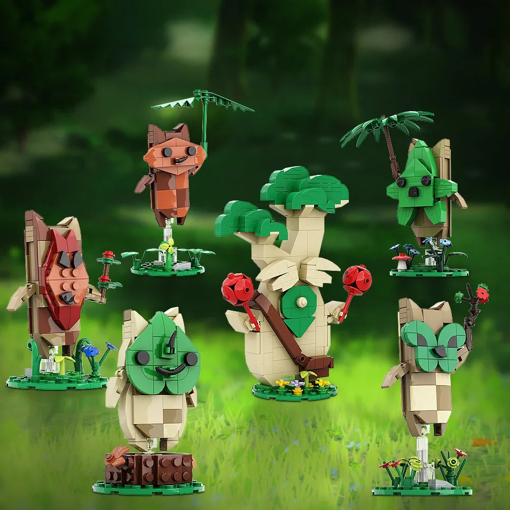 Zelda Breath Of The Wild Haha Building Block Set Anime Ruins Guardian Keglo Seeds Game Action Figures Bricks Model Children Toys
