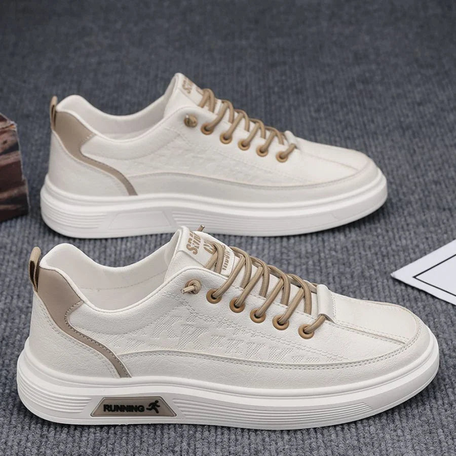 Men's Fashionable Solid Color Low-Top Shoes, Comfortable, Non-Slip, Durable Casual Sneakers, Suitable for Men's Outdoor Activities