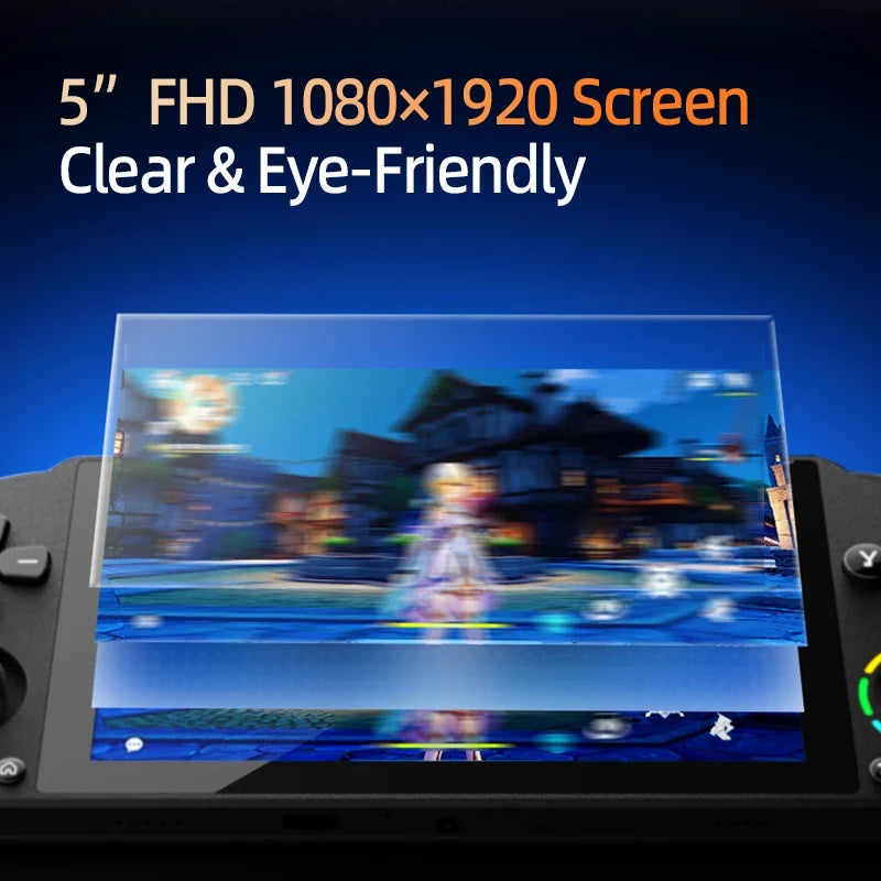 5.0 Inch FHD IPS Handheld Game Console PSK5000 with XBOX/SWITCH Layout,Helio G85 Octa-Core,6+128GB,Hall Joystick