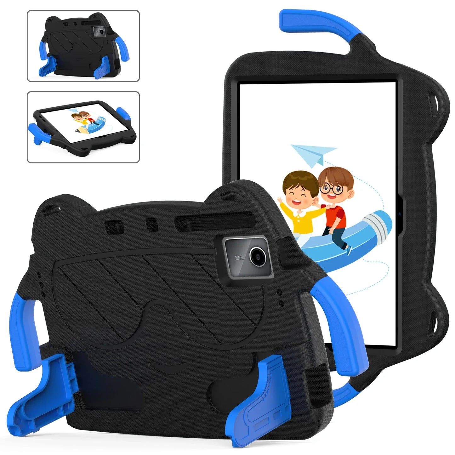 Kids EVA Case for Xiaomi Redmi Pad SE 2023 11.0 inch 23073RPBFG Bracket Stand Cartoon Tablet Cover With Hand Holder Shockproof