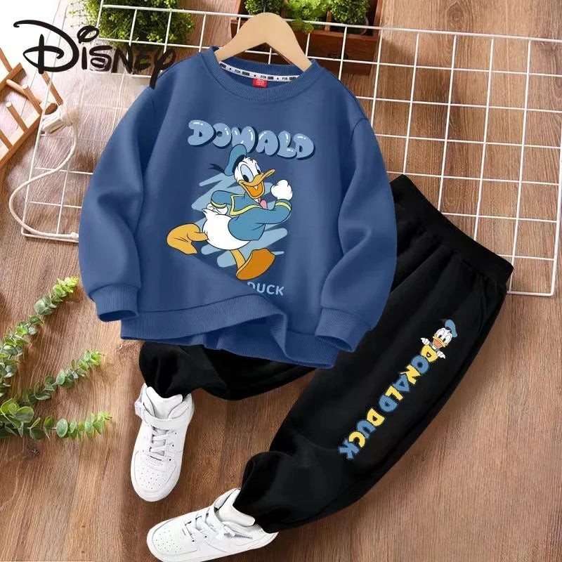 Donald Duck Printing 2Pcs Suit Kid Cotton Tracksuit