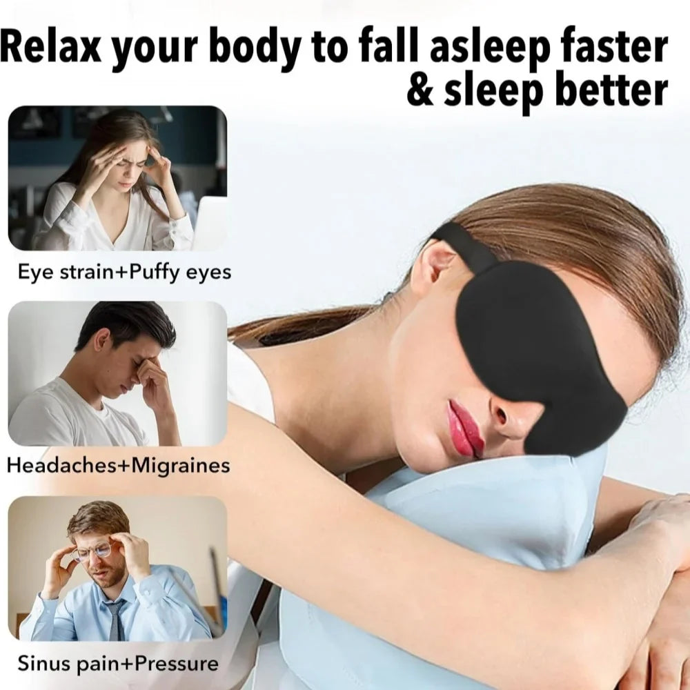 3D Sleep Mask Blindfold Sleeping Aid Soft Memory Foam Eye Mask for Sleeping Travel Light Slaapmasker Eye Cover Lightweight Style