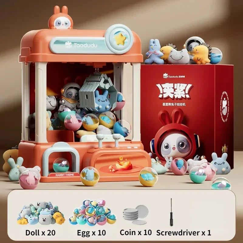 Children Mini Claw Crane Machines Toy for Kids Cartoon Coin Operated Play Game Automatic Doll Machine with Light Birthday Gifts