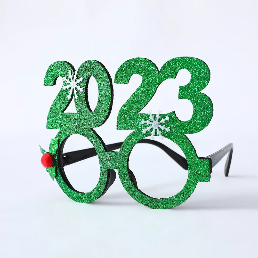 1 Pack Merry Christmas Glasses Santa Claus Snowman Antlers Christmas Tree Christmas Decoration Photo Prop Children New Year Gift