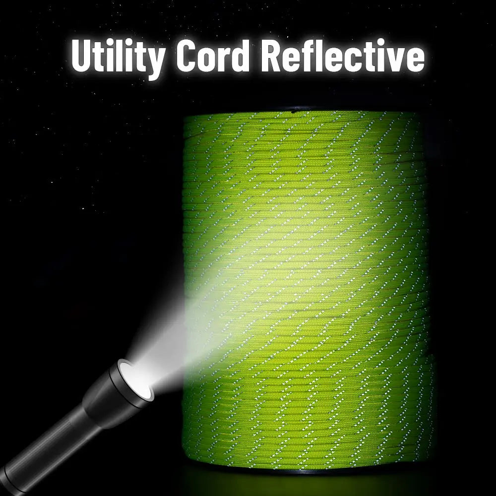 Reflective Paracord Rope Military 7 Strand 4mm 550 Tactical Parachute Cord Camping Tent Lanyard DIY Bracelet Weaving Rope