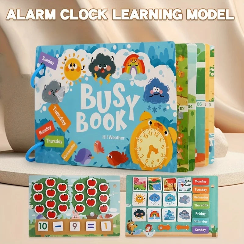 Montessori Baby Busy book My First Quiet Book Paste Early Learning Education Toy Children Toy Matching Game for Babies 2 3 Years