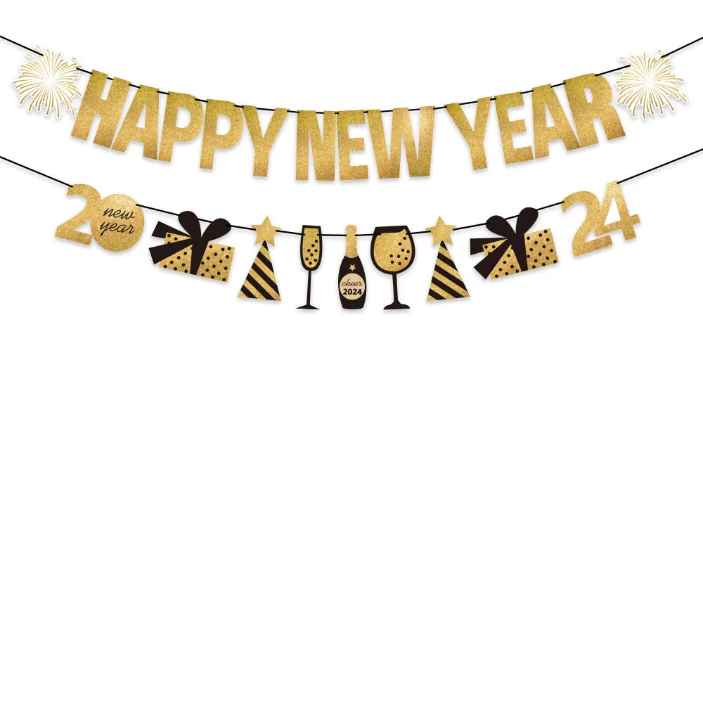 New Year 2024 number foil Balloon Hello 2024 New Year banner Balloon 2024 new year decor balloon Happy New Year Party Decoration