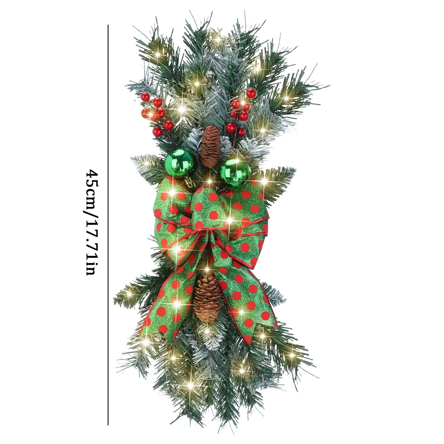 Christmas Wreath Pendants Stairway Stairs Trim Door Window Wreath Wall Hanging Garland Ornaments Xmas Navidad Holiday Decoration