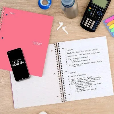 Pink Notebook 8.5"x11" for School, Office and Note Taking