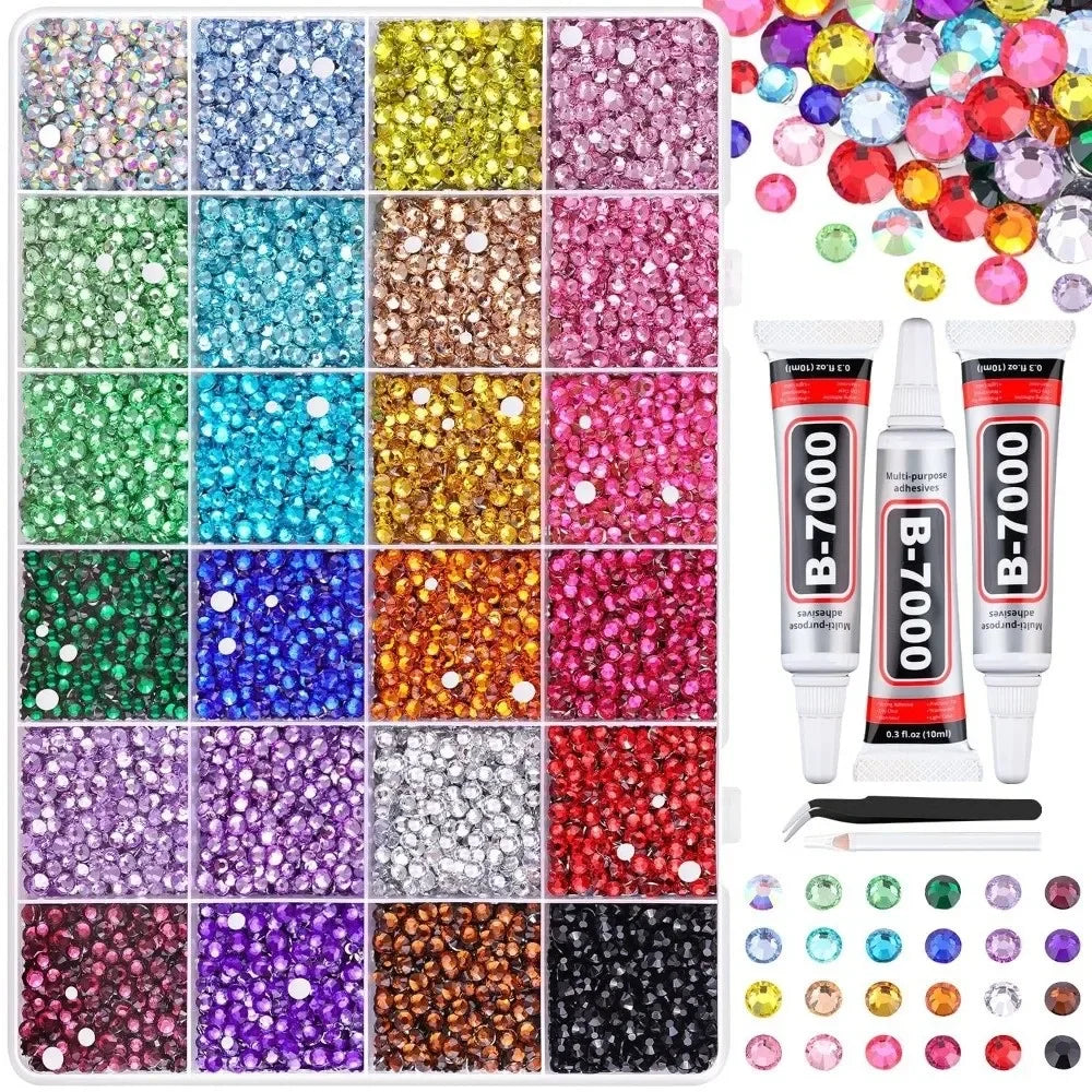 Multicolor Resin Rhinestone Kit Sparkling DIY Decoration Jelly Rhinestones Diamond Art Bedazzling Rhinestones