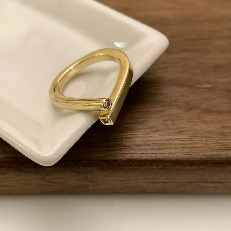 925 Sterling Silver Open Finger Mobius Ring Twist for Women Golden Rock Punk Lines Stackable Jewelry Gift Dropship Wholesale