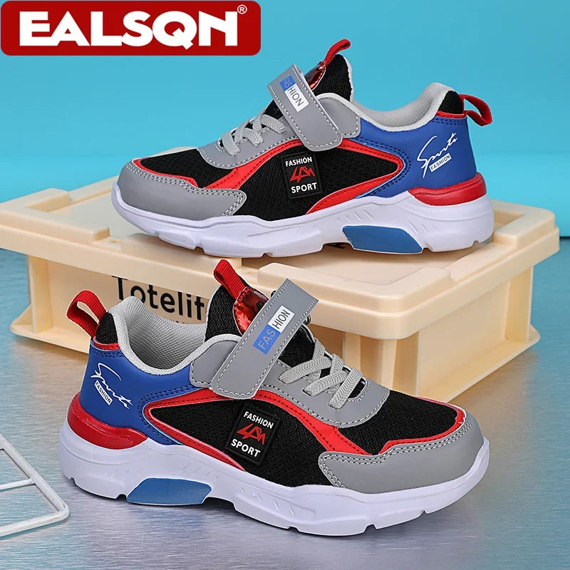 Children's Sports Shoes for Boys, Fashionable Mesh Breathable Casual Sports Shoes Lightweight Student's Running Sneakers
