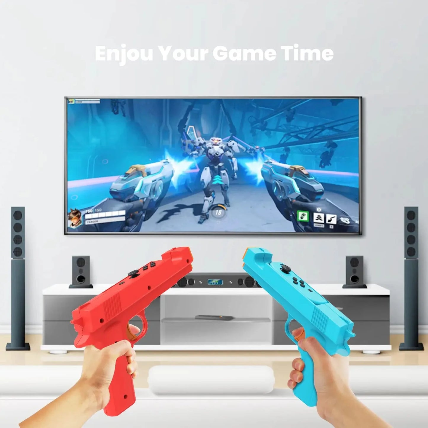 For NS Switch/Switch OLED Shooter Hunting Games Gun Controller Compatible For Switch/Switch OLED Left right Handle Accessories