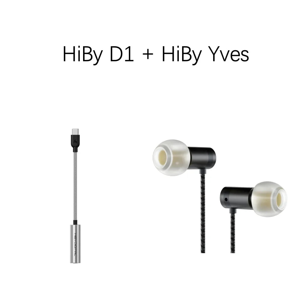 HiBy Digital D1 Type C HiFi Audio Dongle USB DAC Headphone AMP PCM32Bit/384kHz 3.5mm Output CS46L41 Sound Card for Android Win10