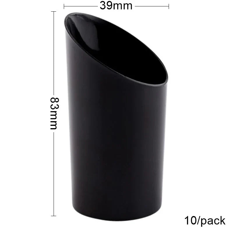 10 Pieces x Home Party Wedding Disposable Plastic Tableware Supplies, 75*62mm/100ml Mini Twisted Dessert Cup