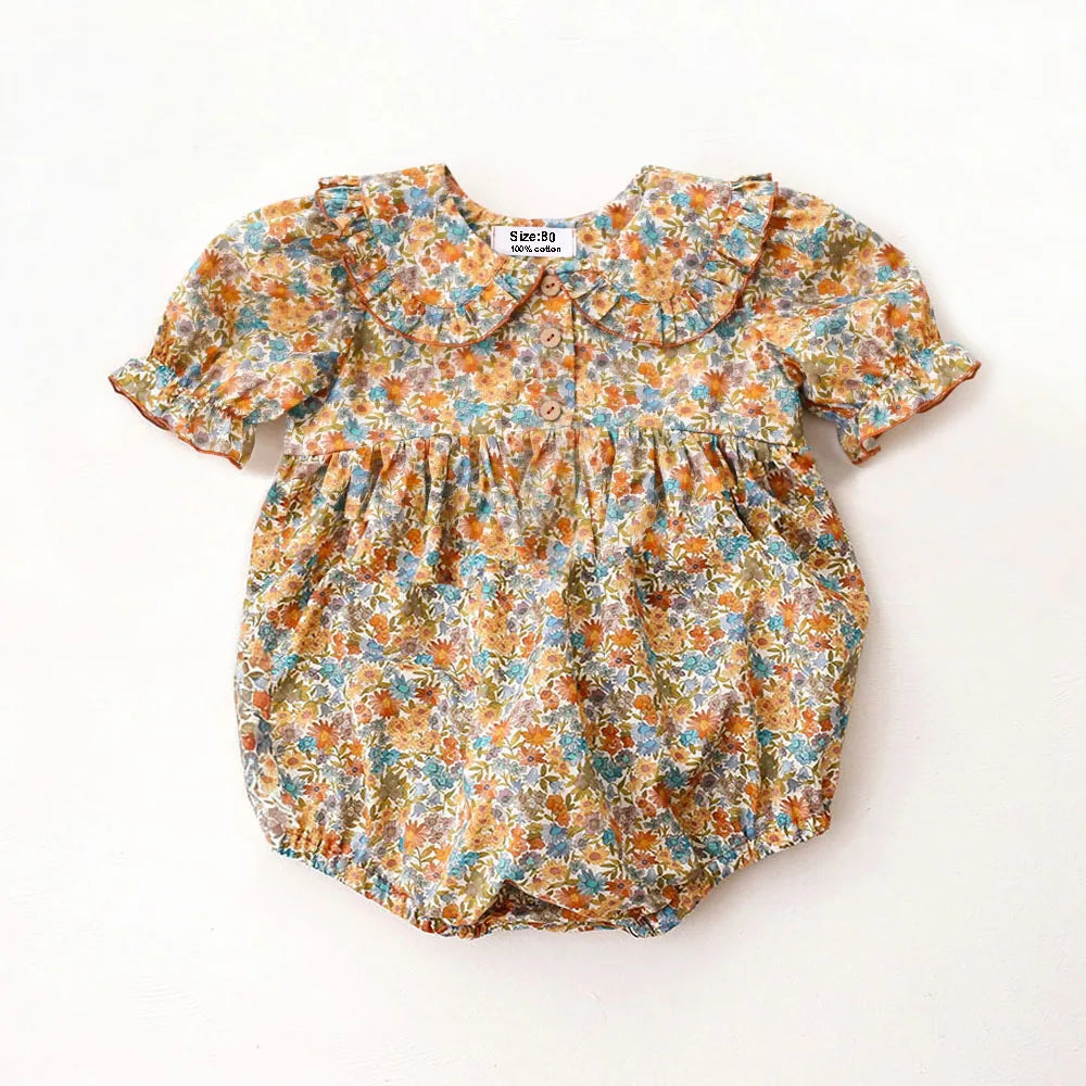 0-2Y Baby Girls Clothes Cotton Linen Sleeveless Infant Girl Rompers Embroidered Summer Birthday Party Photo Shoot Baby Outfit
