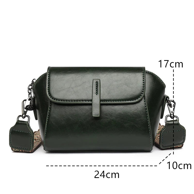 High Quality Small Crossbody Bag Women 2023 Trend Luxury Oil Wax Leather Shoulder Bag Fashion Ladies Handbag And Messenger Purse