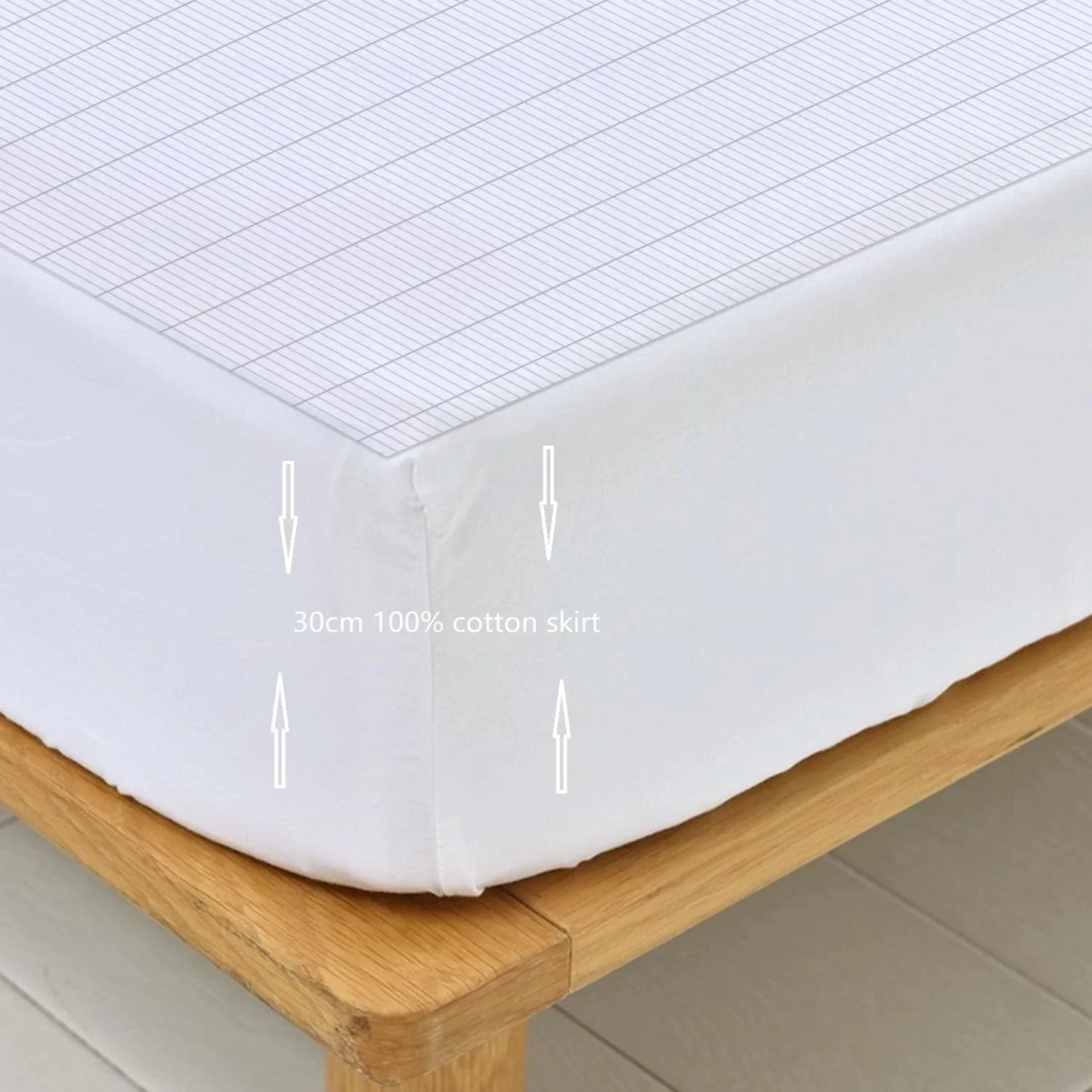 Fitted sheet Organic cotton with Conductive fiber Grounding bed sheet for Nature Wellness