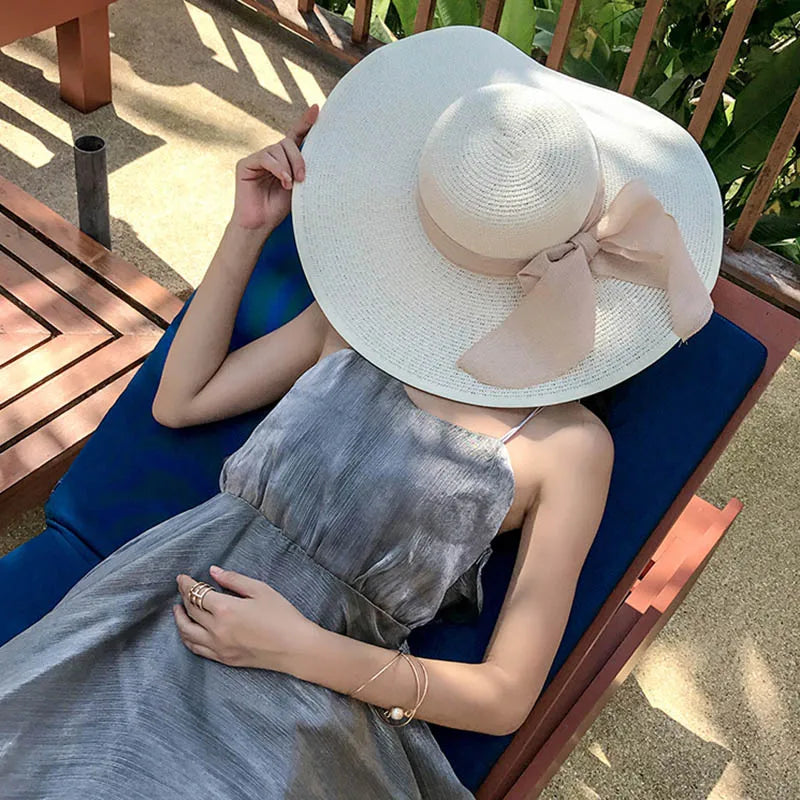 MAXSITI U Summer Straw Hats Bowknot Steamer Breathable Sun Hat Women Holiday Beach Hat Sun Protection Cap Visor Hat sombreros