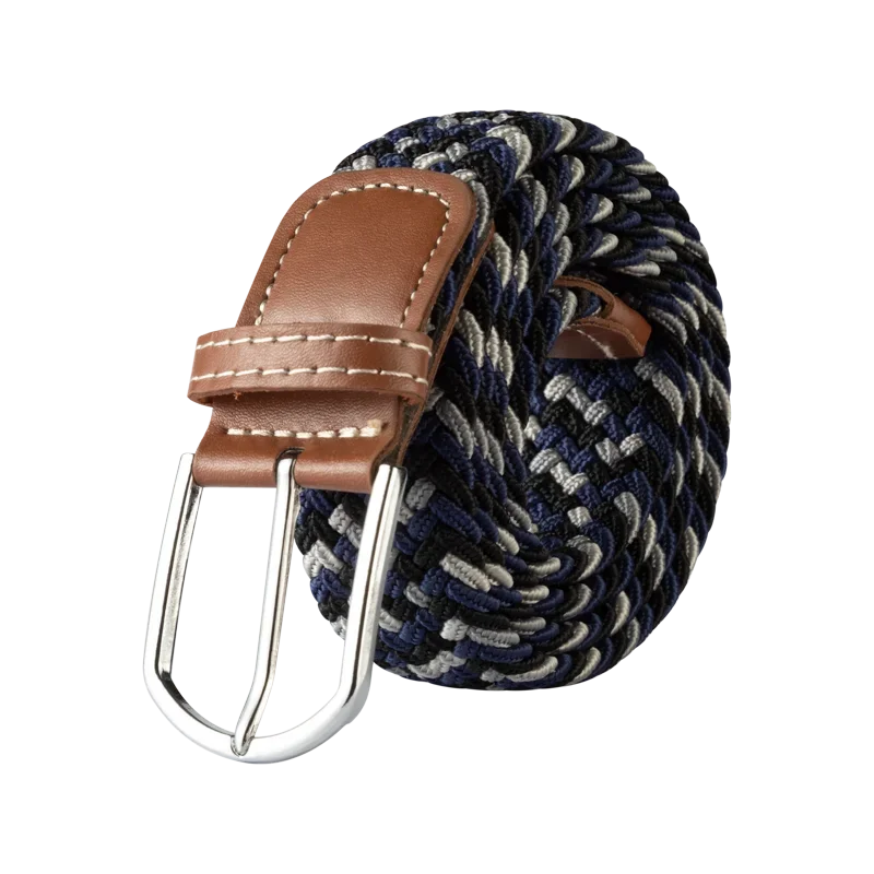 Black Female Casual Knitted Pin Buckle Men Belt Woven Canvas Elastic Expandable Braided Stretch Belts for Women Jeans Belts Belt