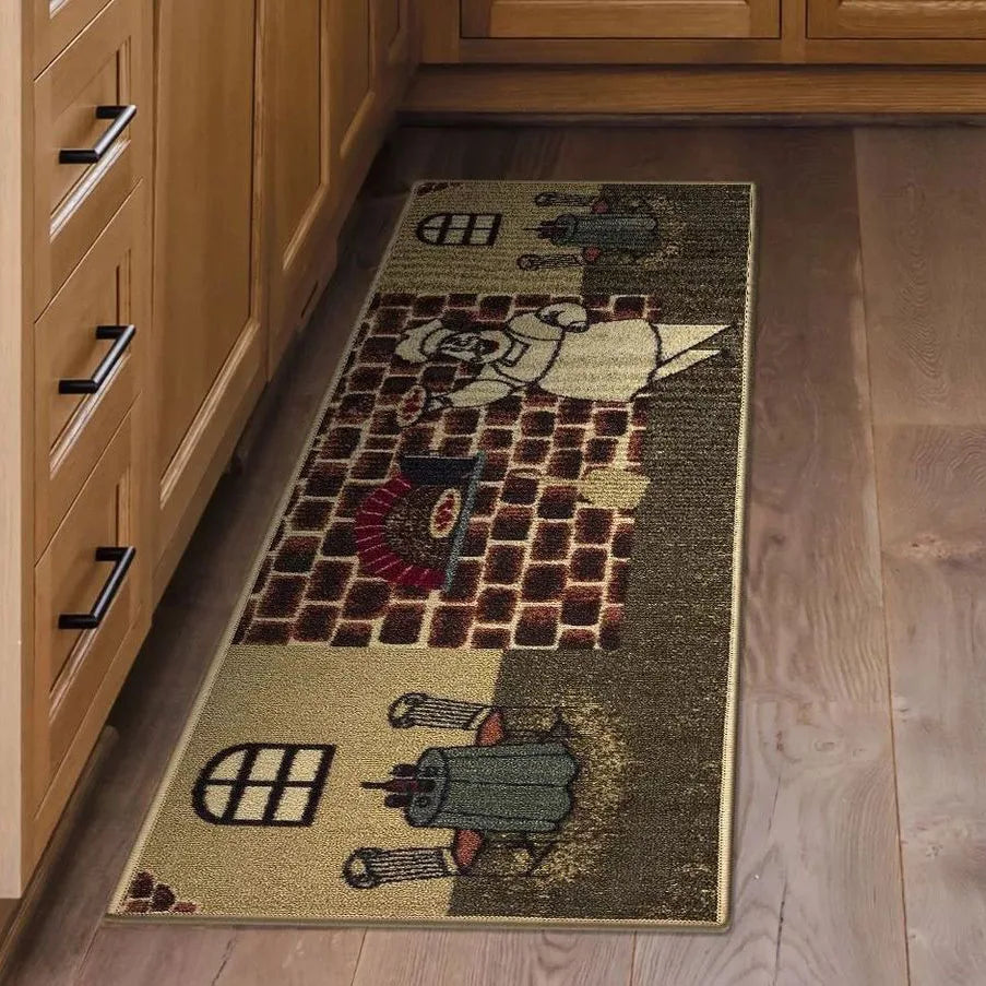 Kitchen Floor Mat Kitchen Rugs Living Room Long Carpet Absorbent Non-slip Bathroom Entrance Doormat Bedroom Decor Runner Rugs