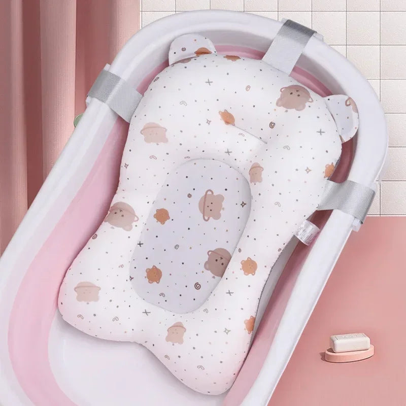 Baby Shower Bath Tub Pad Non-Slip Newborn Bathtub Mat Safety Nursing