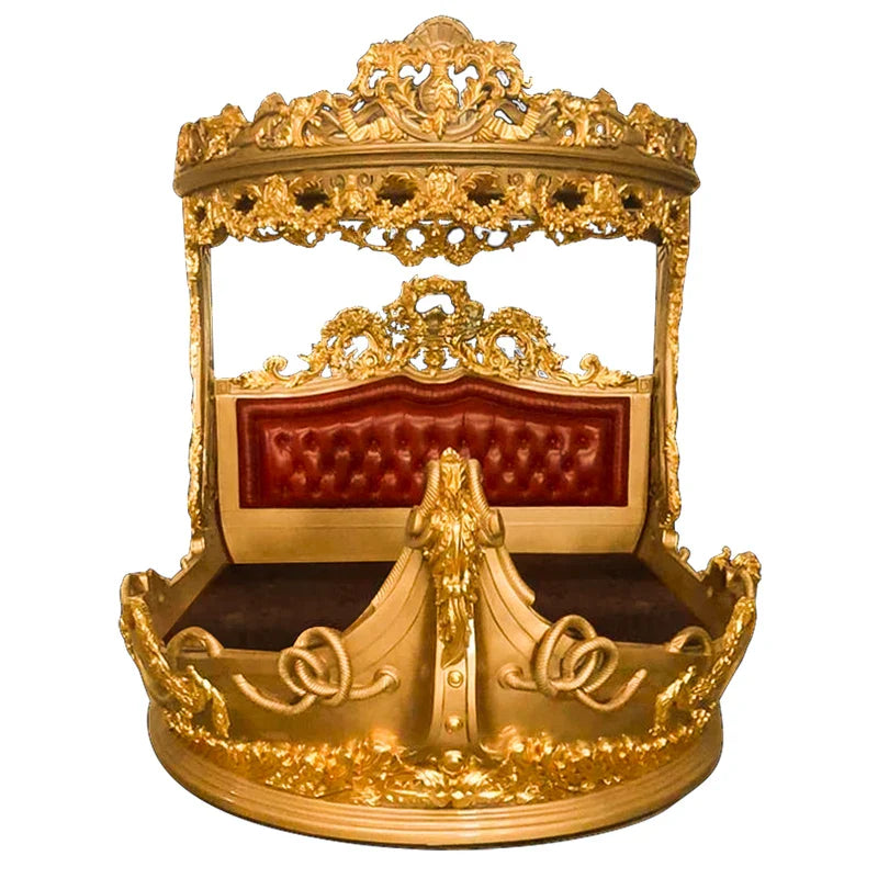 French Luxury Bed Comfortable Adult, High Quality Romantic Designer Aesthetics Bed, Unusual Princess Sleeping Furniture.