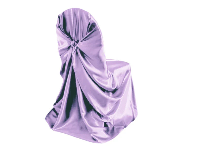 BITFLY Self Tie Satin Chair Covers Wedding Banquet Party Decoration Annual Dinner Supplies Universal Home Decor